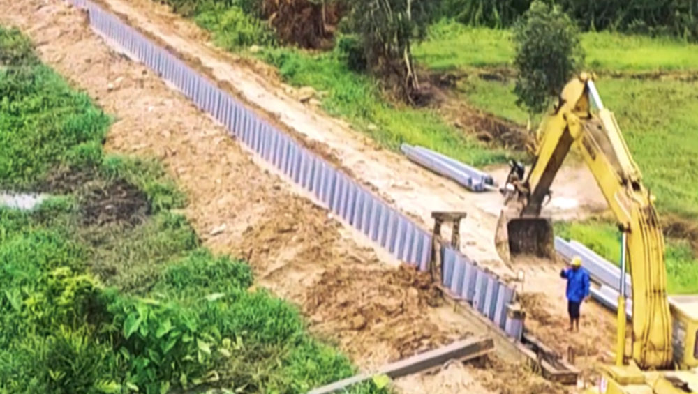 how to install vinyl sheet piling