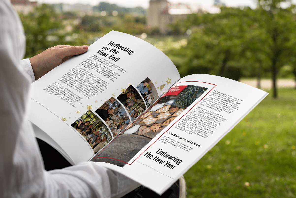 ESC vinyl sheet piling featured in company publication highlighting project milestones and year end industry reflections