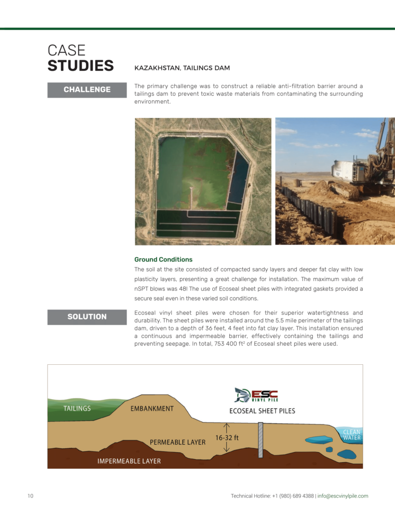 Project Case Studies | Vinyl Sheet Piling Solutions | ESC Vinyl Pile